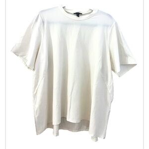 Eileen fisher stretch knit ivory t shirt top 2x